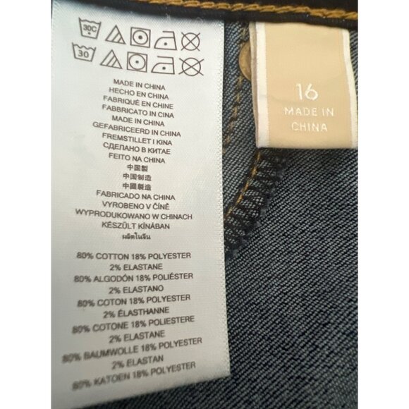 Michael Kors Women's Dark Wash Skinny Jeans Size 16 Stretch Denim - Picture 4 of 9